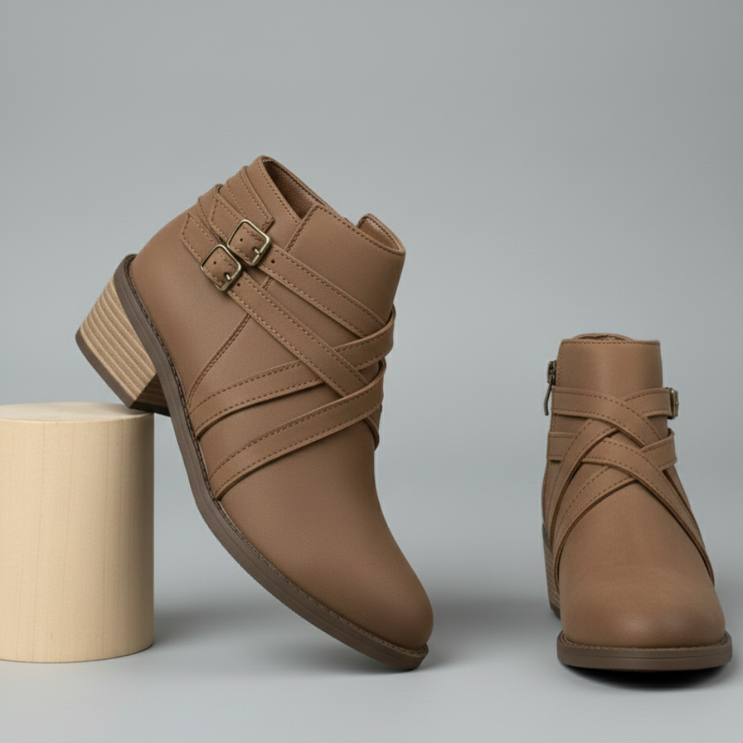 Women's Brown Soft Smooth Ankle Boots Corvine