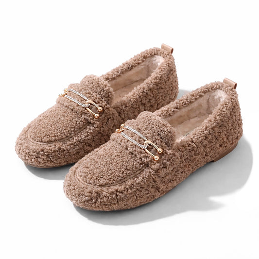 Women's Loafers Sherpa Buckle Corvine