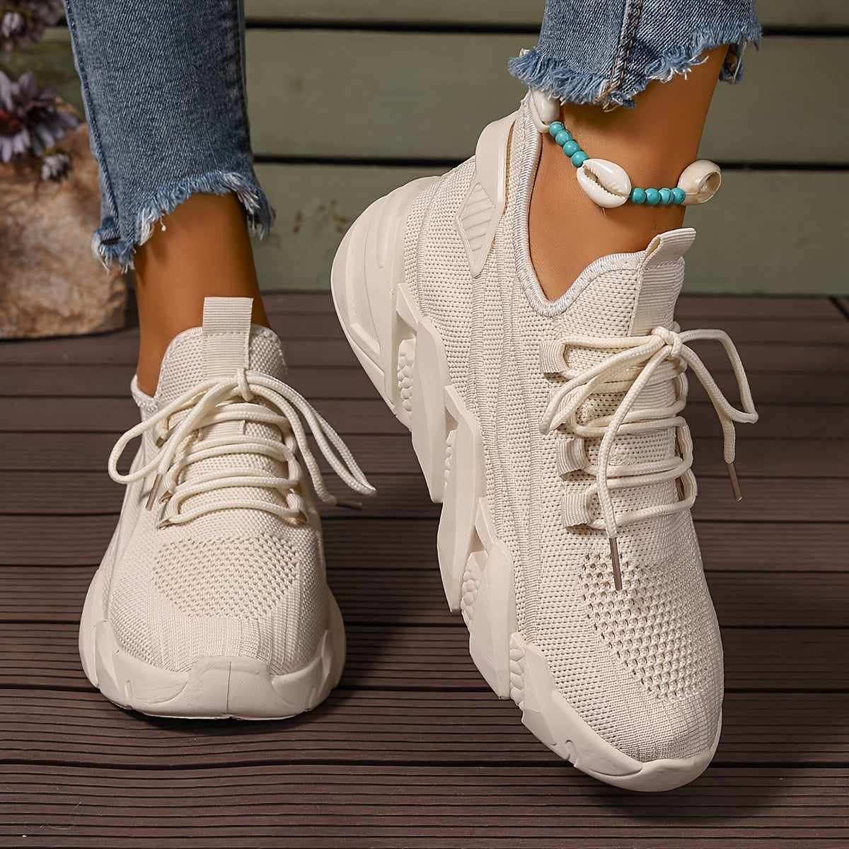 Women's Breathable Knit Casual Walking Shoes Corvine