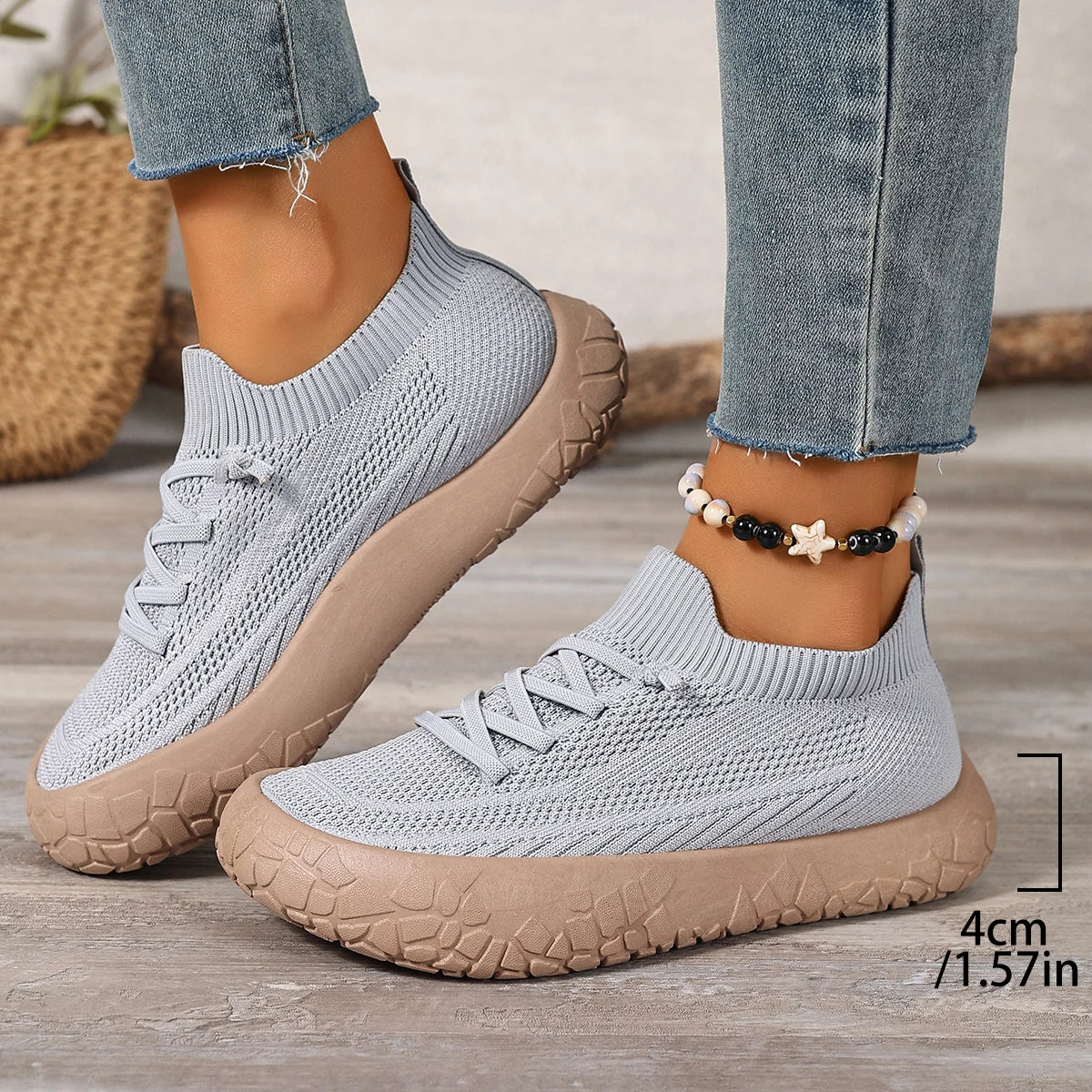Women's Breathable Stretch-Knit Walking Shoes Corvine