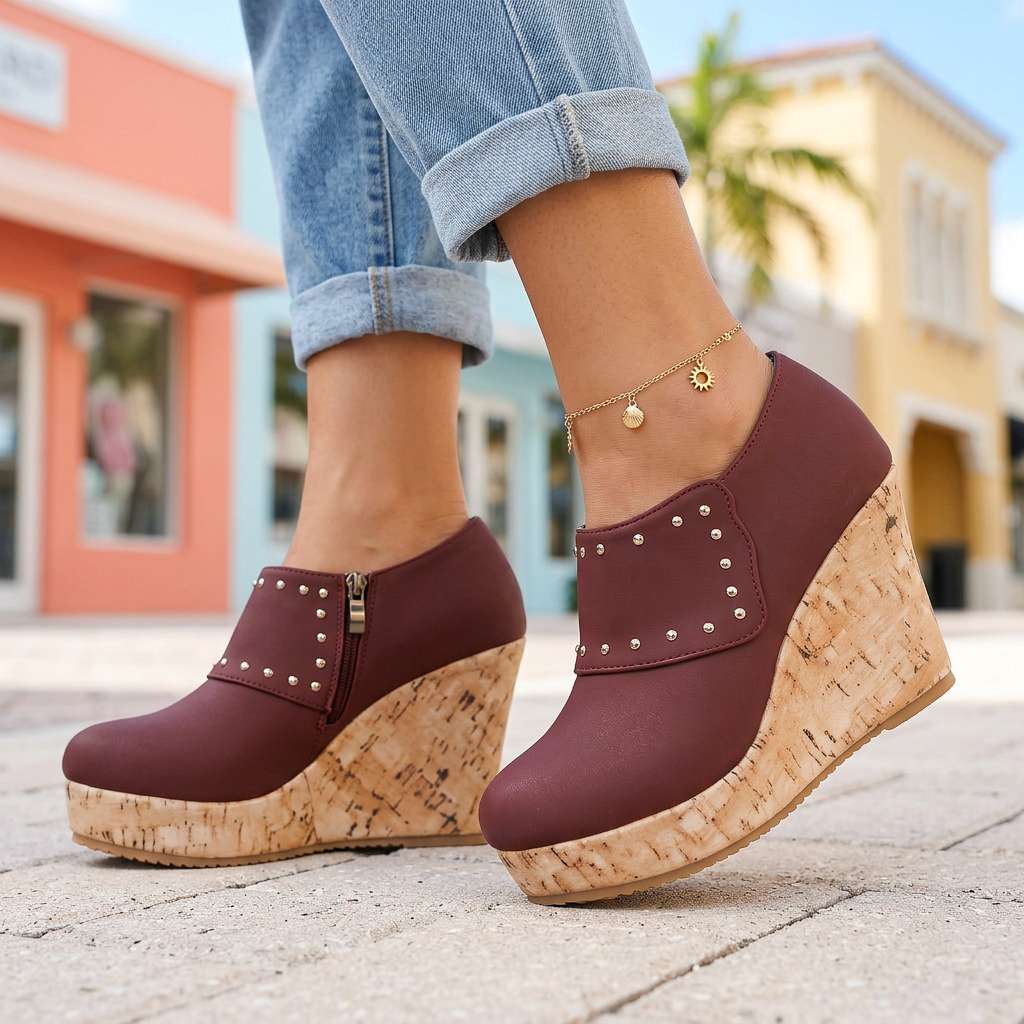 Women's Cork Wedge Heel Shoes Corvine