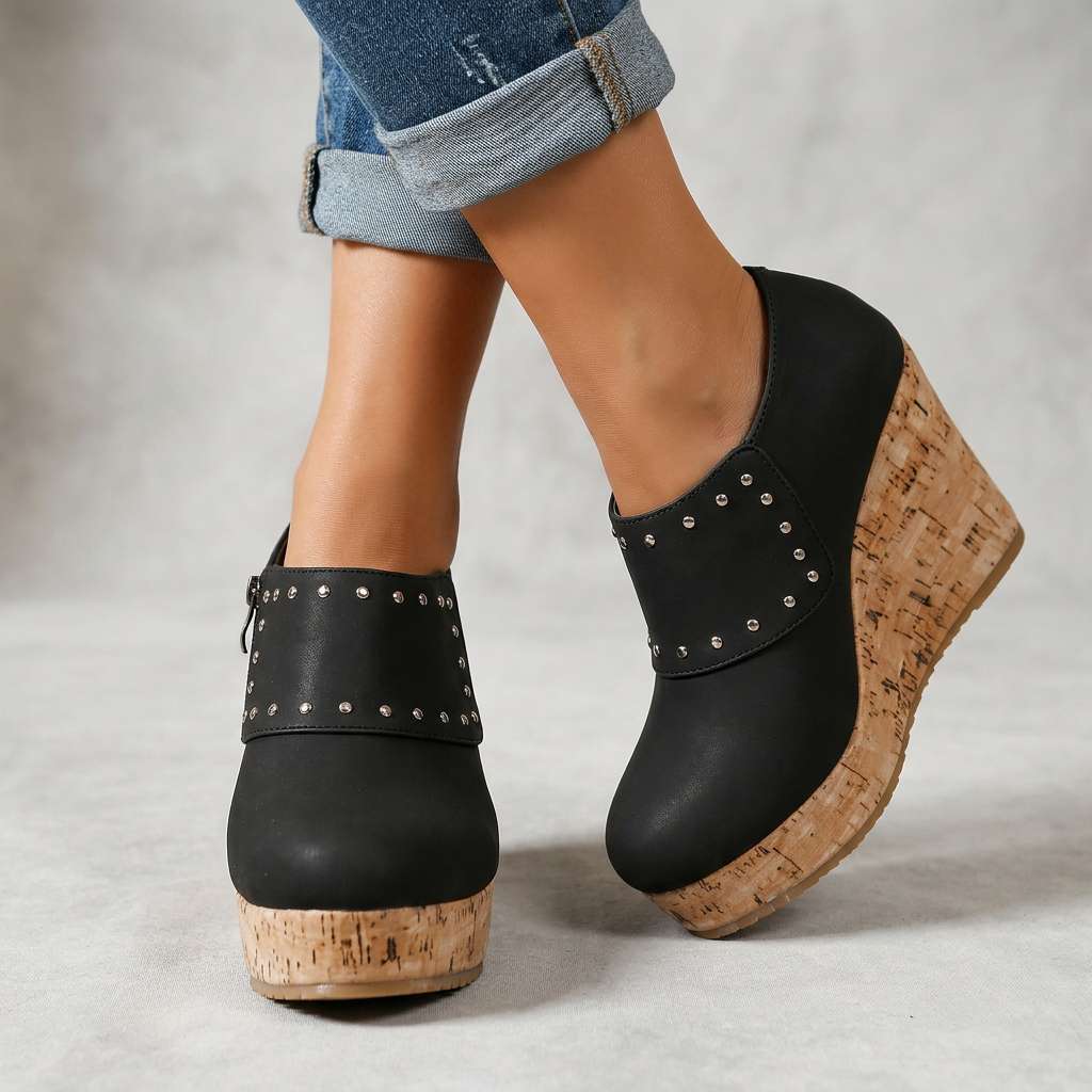 Women's Cork Wedge Heel Shoes Corvine