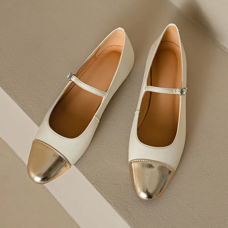Women's Genuine Leather Mary Jane Flats Corvine
