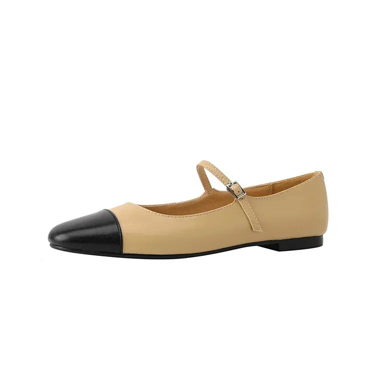 Women's Genuine Leather Mary Jane Flats Corvine