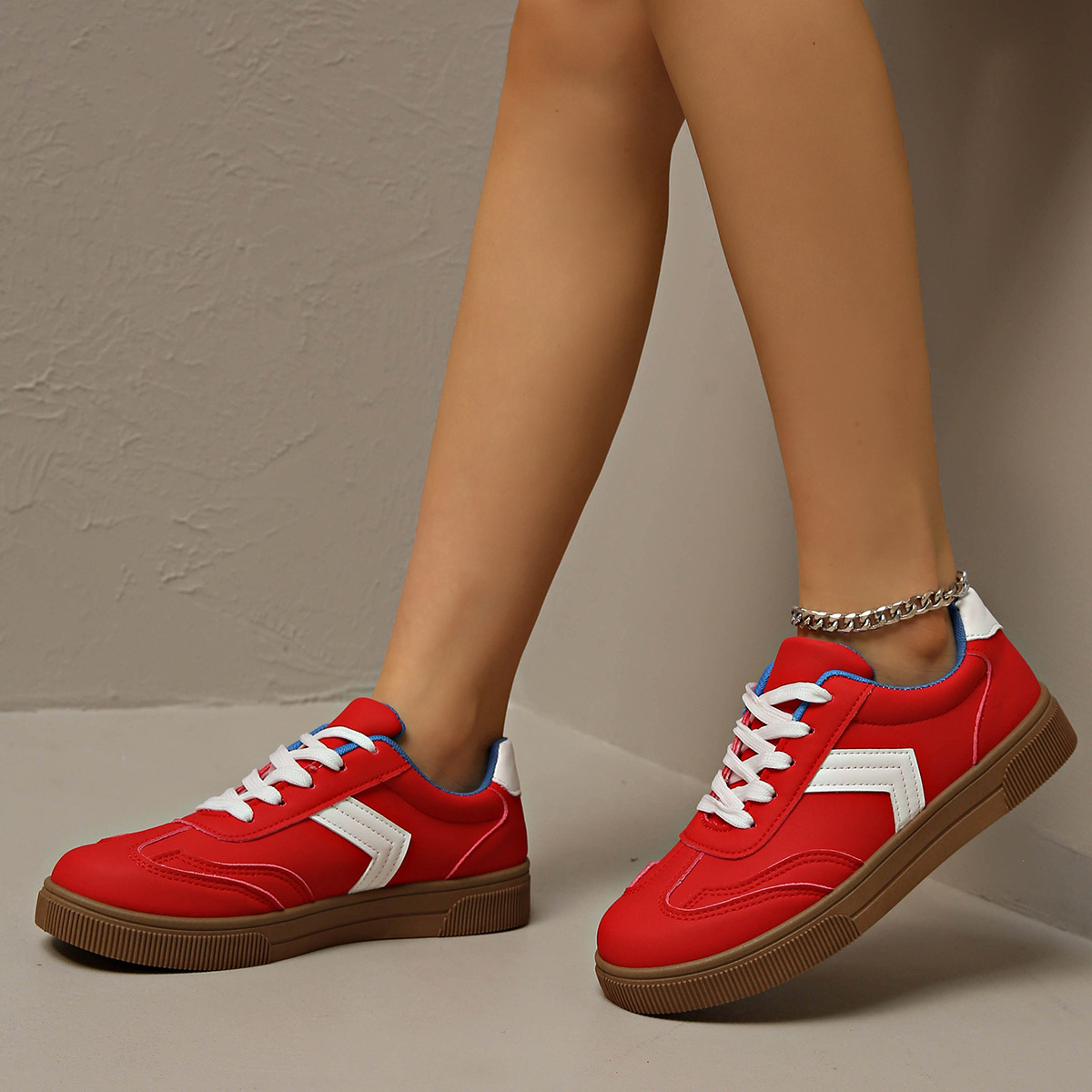 Women's Genuine Leather Retro Trainers Corvine