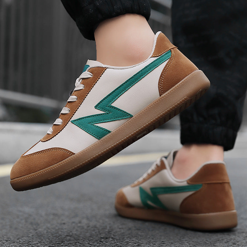 Women's Leather Suede Retro Trainers Corvine