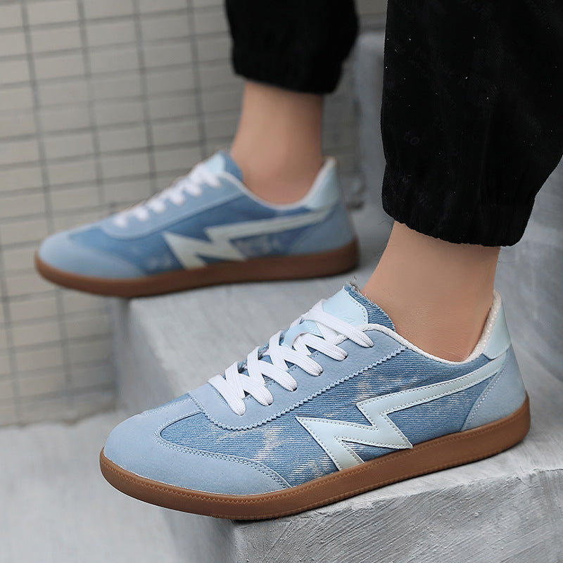Women's Leather Suede Retro Trainers Corvine