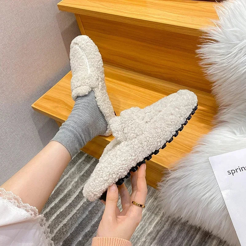 Women's Plush Teddy Fleece Loafer Slippers Corvine