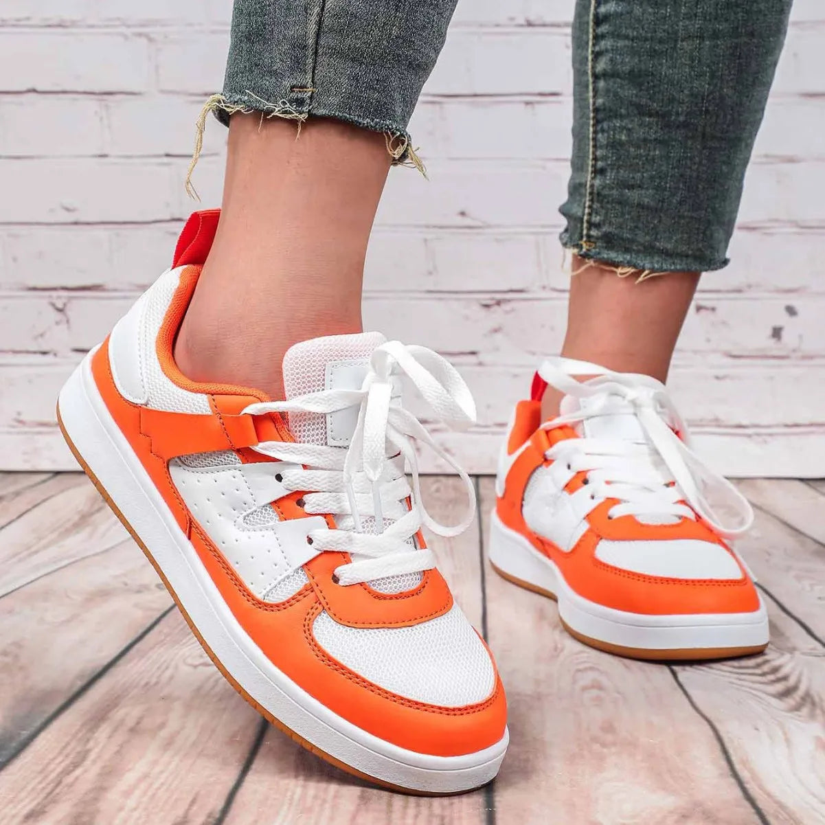 Women's Premium Leather Retro Trainers Corvine