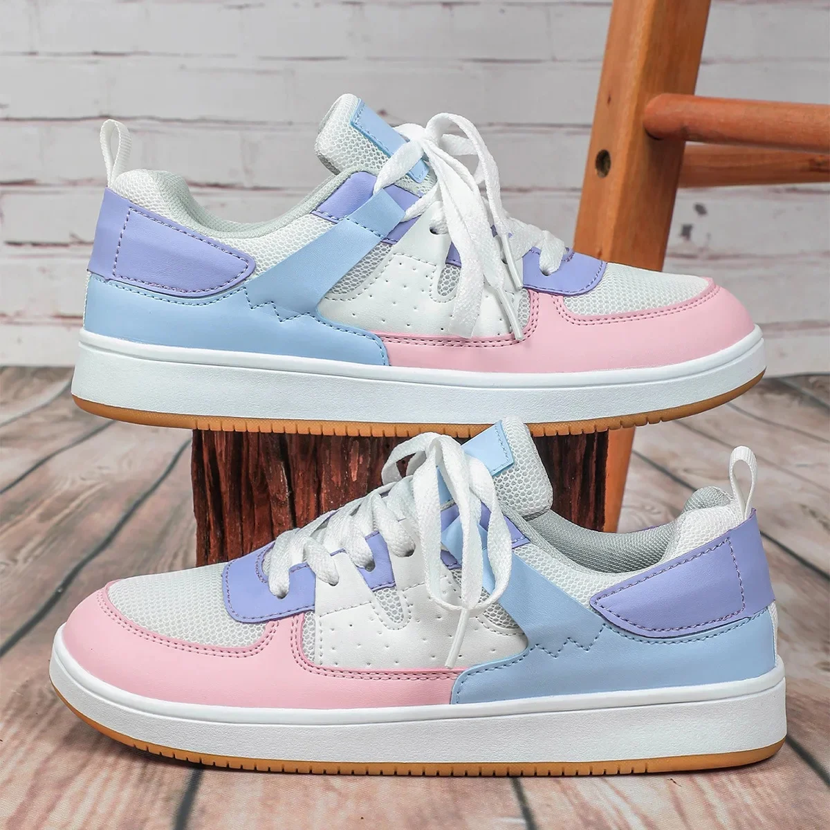 Women's Premium Leather Retro Trainers Corvine