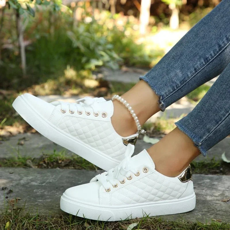 Women's Quilted Vegan Leather Slip On Sneakers Corvine