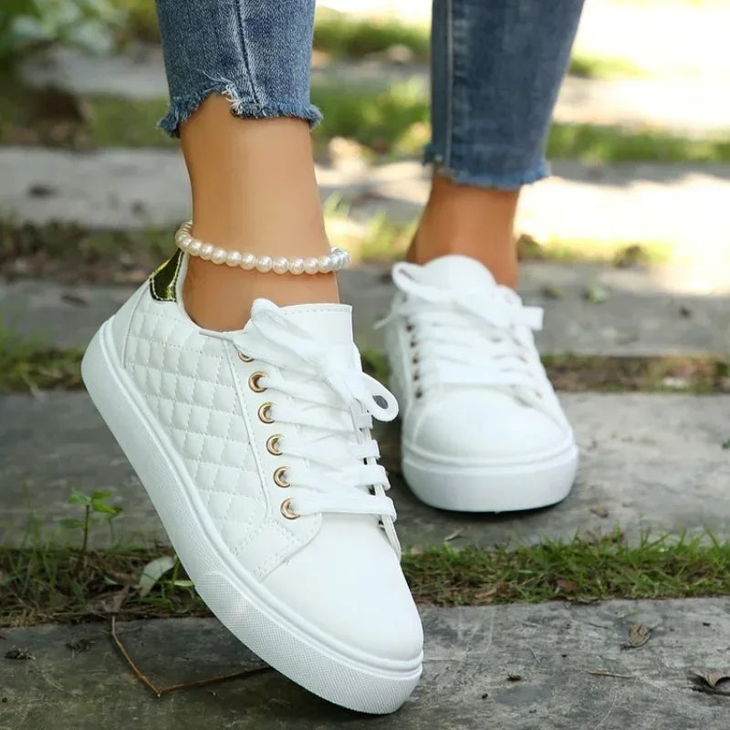 Women's Quilted Vegan Leather Slip On Sneakers Corvine