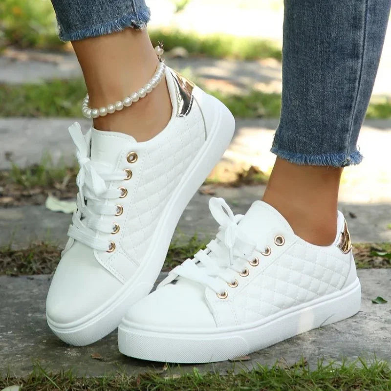Women's Quilted Vegan Leather Slip On Sneakers Corvine
