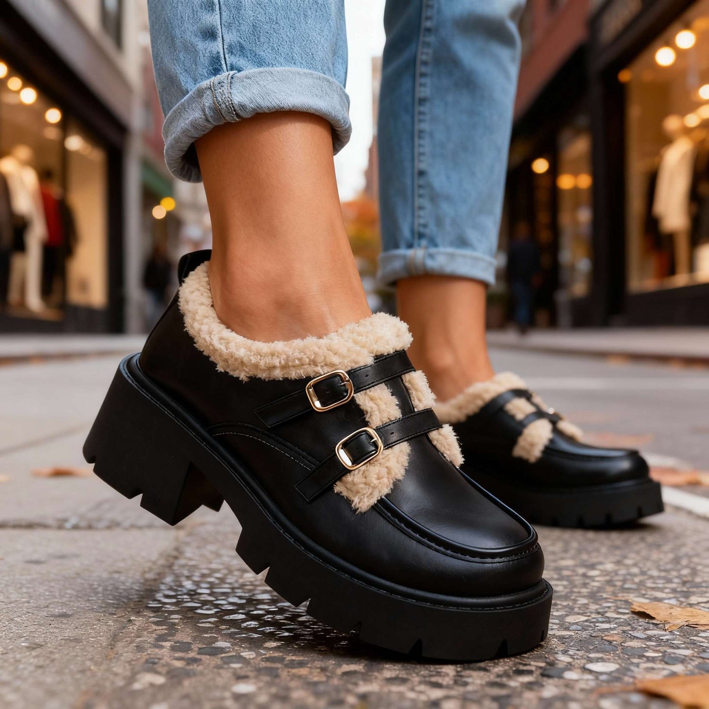 Women's Sherpa Lined Loafers Corvine