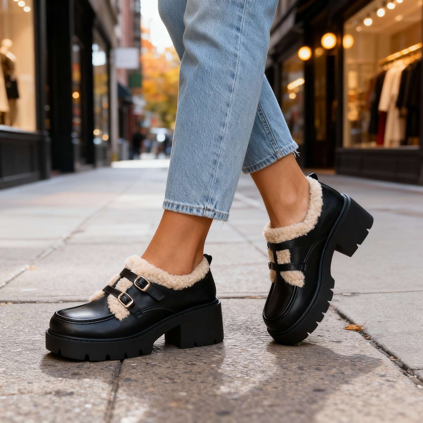 Women's Sherpa Lined Loafers Corvine
