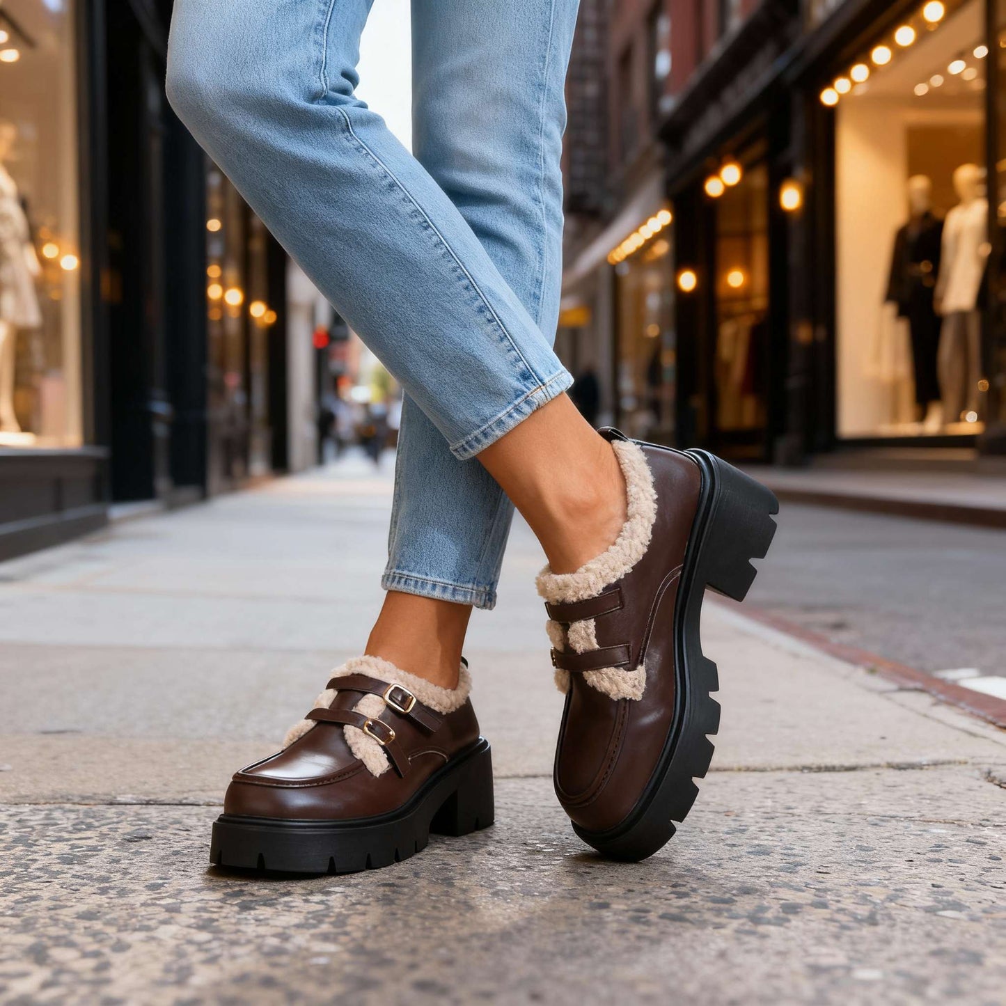 Women's Sherpa Lined Loafers Corvine