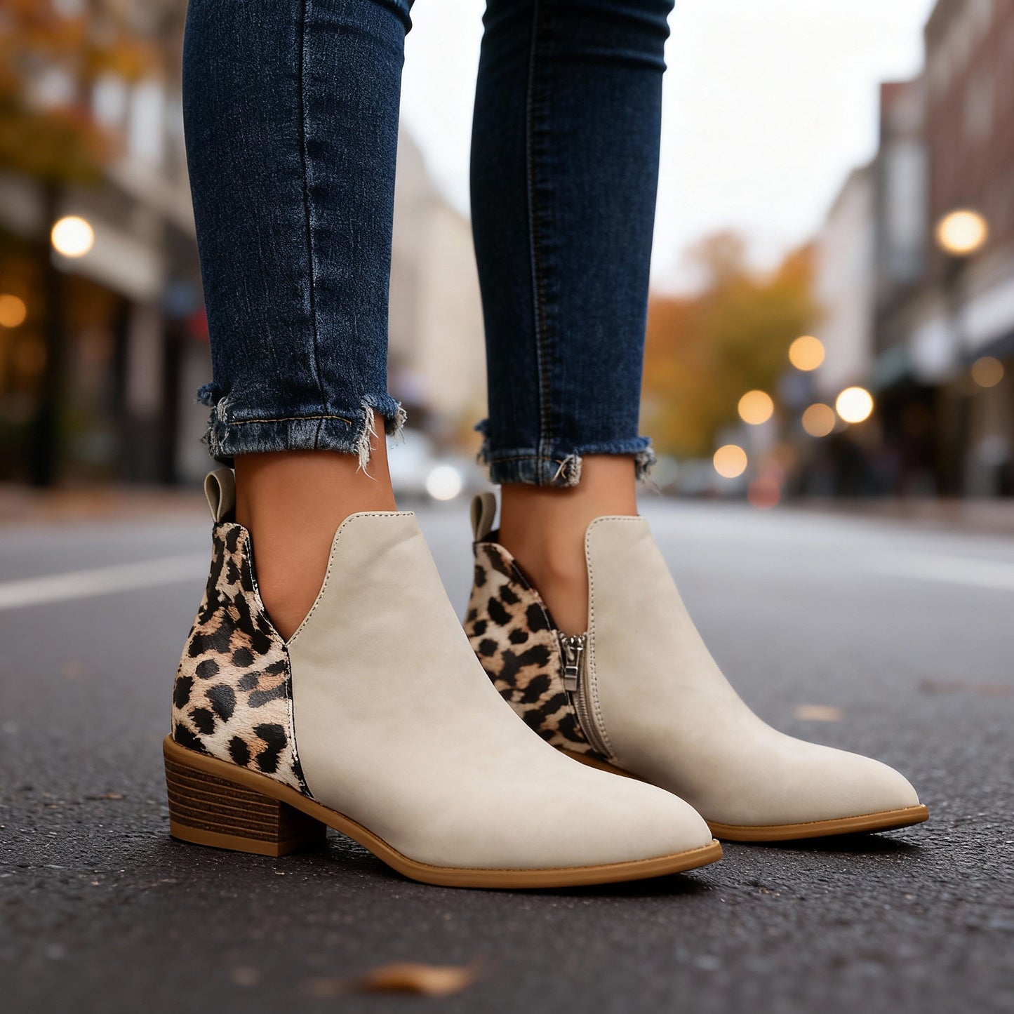 Women's Smooth Leather Ankle Boots Corvine