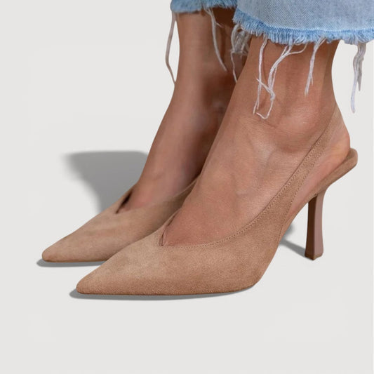 Women's Soft Suede Slingback Heels Corvine