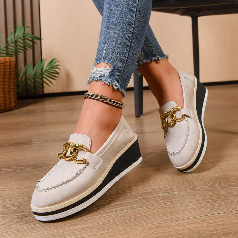 Women's Suede-Look Platform Loafers Corvine