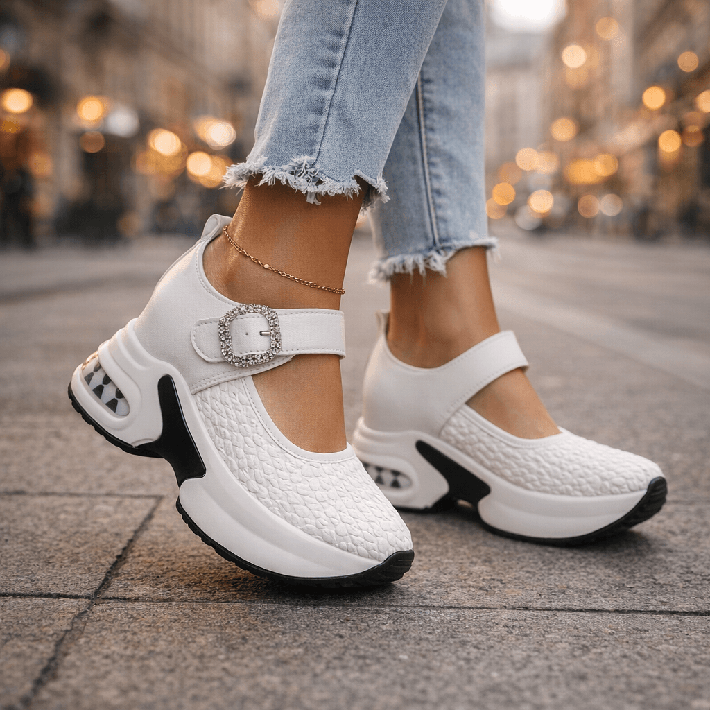 Women's Textured Woven Platform Sneakers | Stylish Slip-On Comfort Shoes