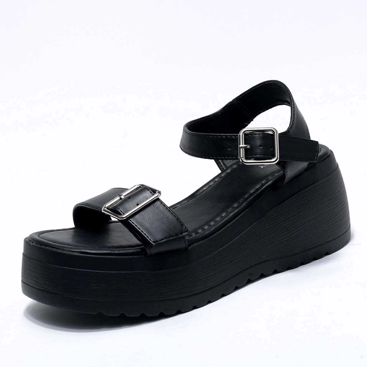 Women's Vegan Leather Wedge Heel Sandals Corvine