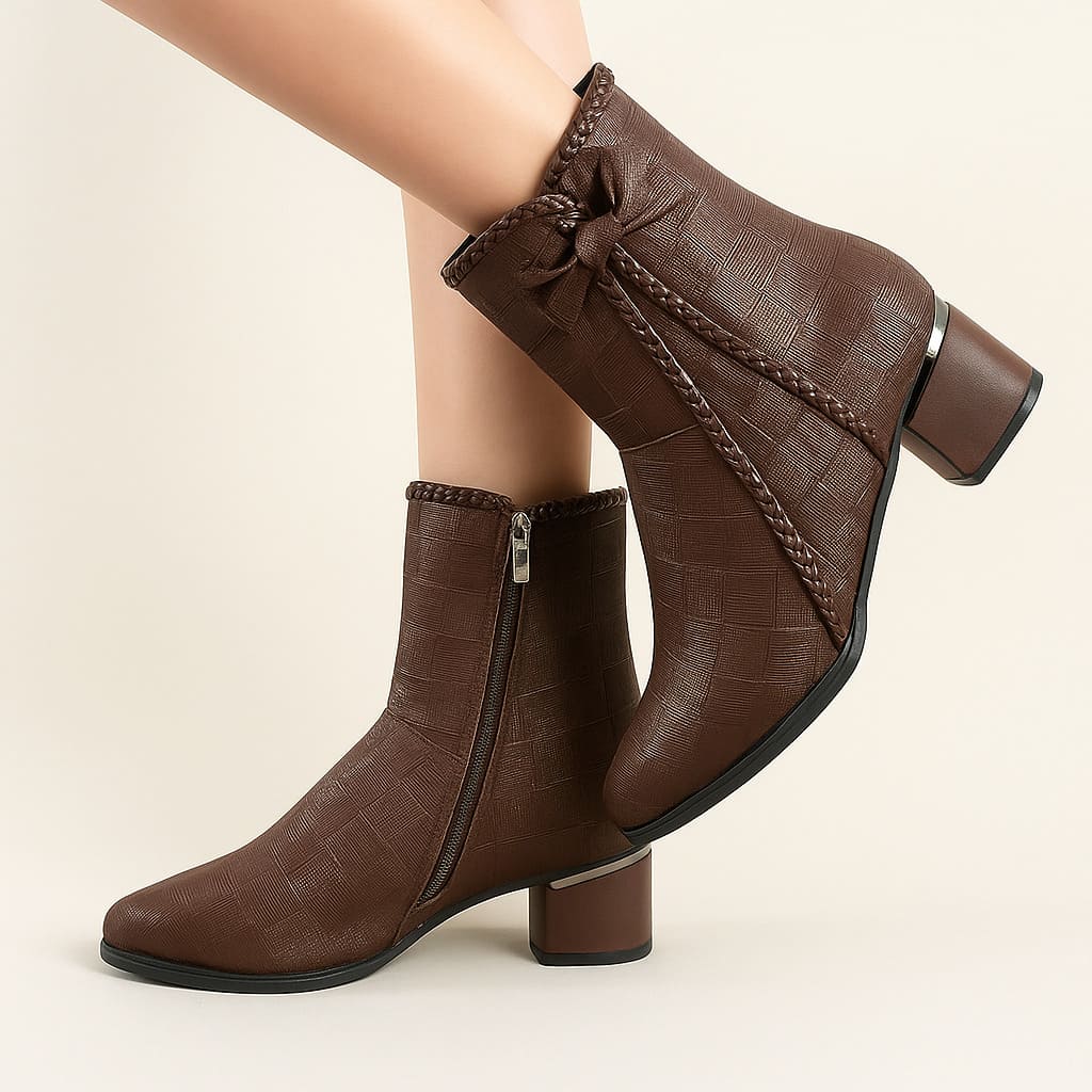 Women's Water-Resistant Vegan Leather Booties Corvine