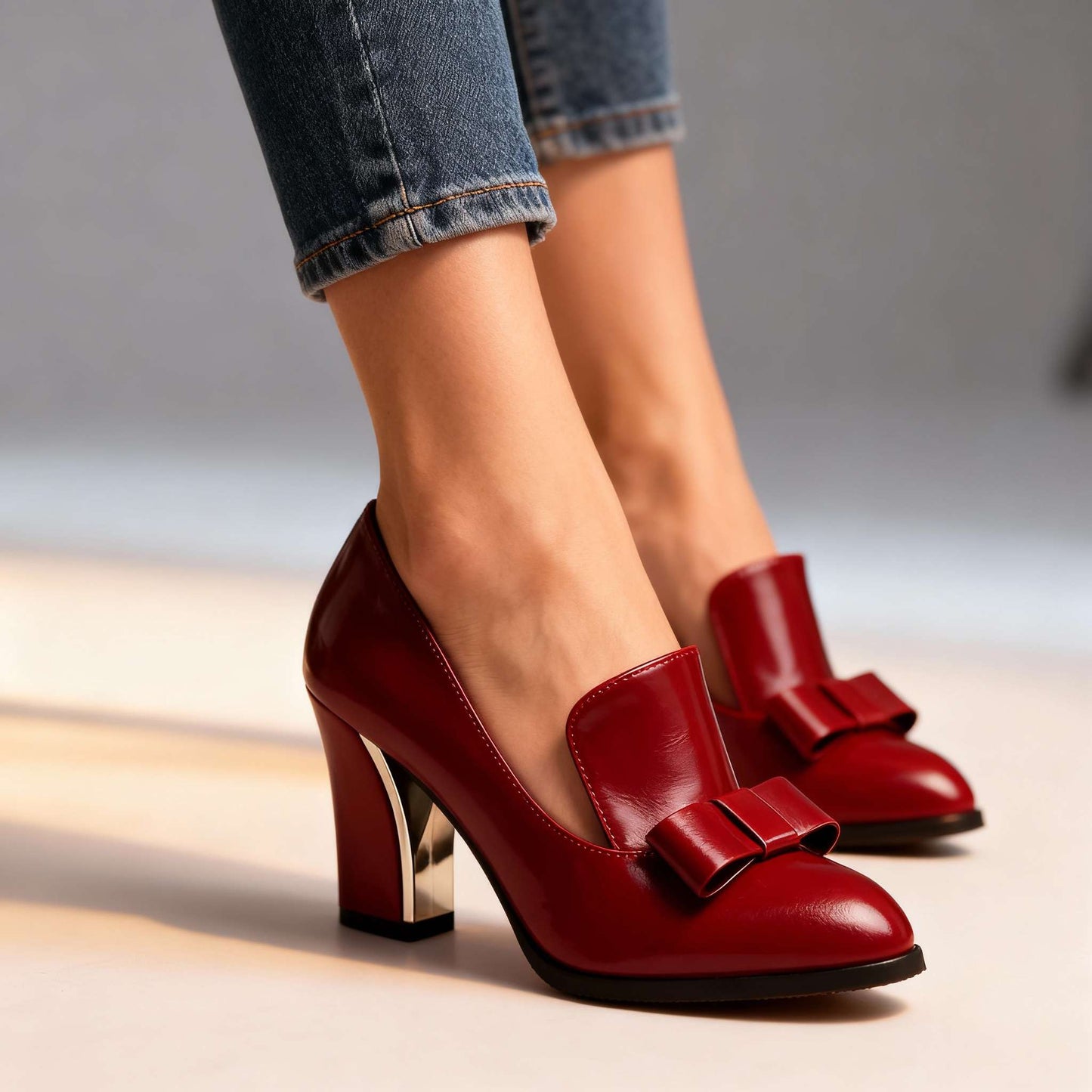 Women's White Bow Detail Heels Corvine